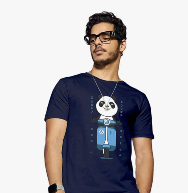 Men's Graphic Print Regular Fit Half Sleeve Round Neck Cotton T-Shirt